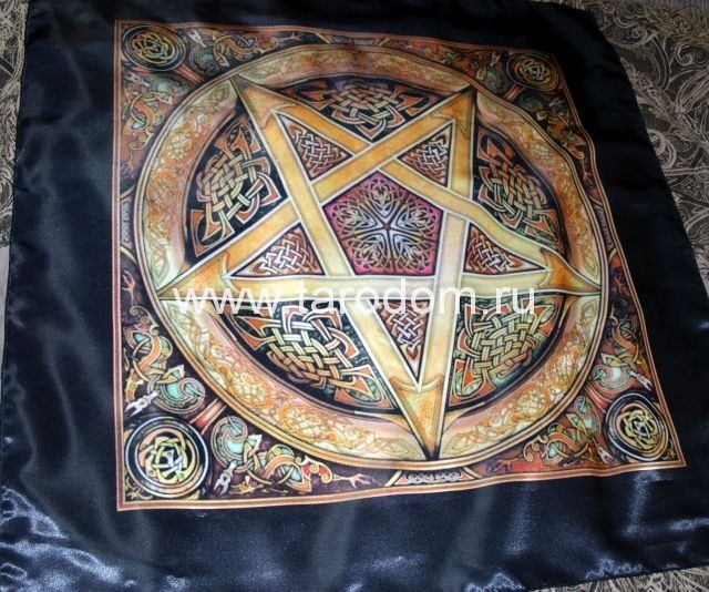 Скатерть для таро, скатерть для гадания Бафомет, Baphomet, Пентакль, другое. Под заказ 7 дней — изображение 3