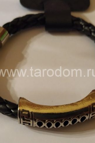 Браслет унисекс "Антураж" в чернёном серебре 22 см
