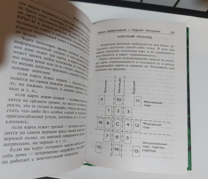 Гранд Табло Ленорман Оракул — Grand Tablo Lenormand 36 карт + книга А.Котельникова: Уроки предсказания с Марией Ленорман: книга, карты внутри 315 стр. — изображение 7